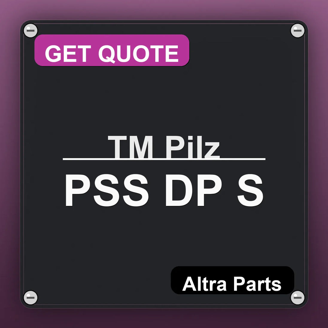 ТМ Pilz PSS DP S industrial nameplate style image – Altra Parts. GET QUOTE.