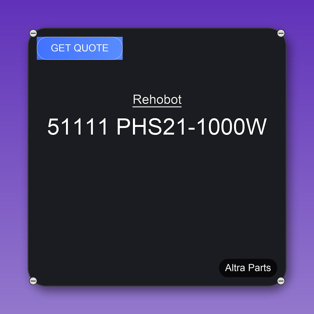 Rehobot 51111 PHS21-1000W industrial spare part – fast international delivery & worldwide shipping