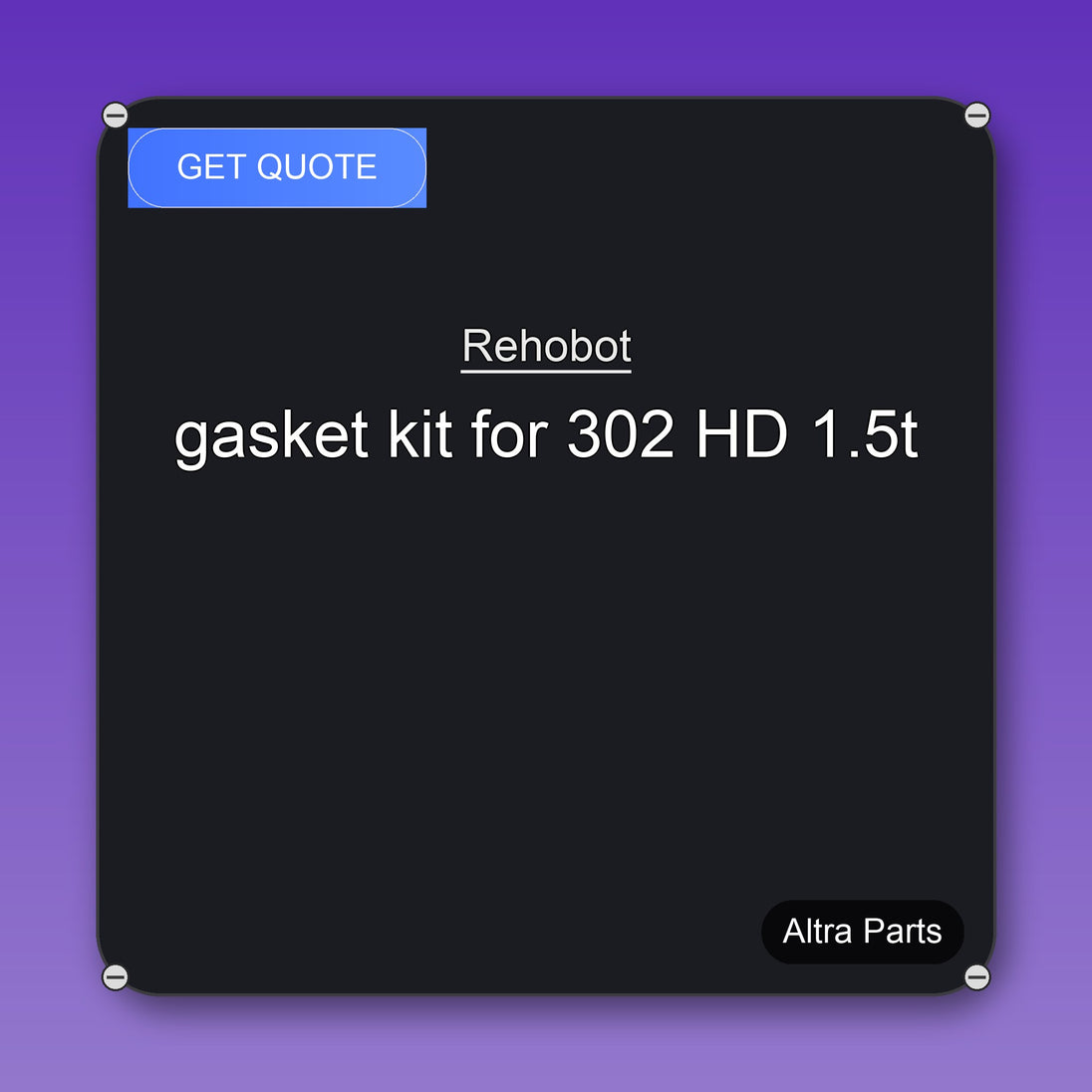 Rehobot gasket kit for 302 HD 1.5t industrial spare part – fast international delivery & worldwide shipping