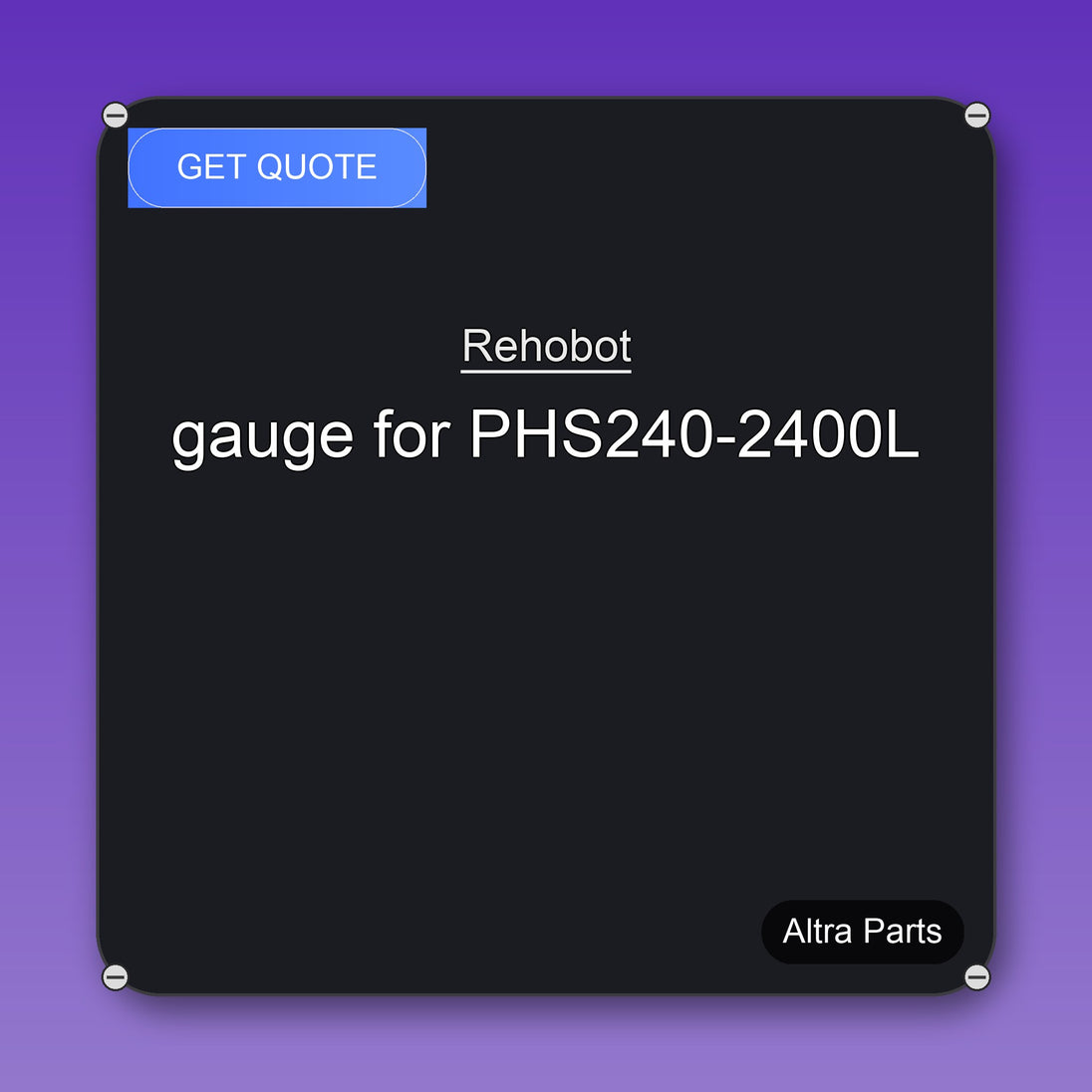 Rehobot gauge for PHS240-2400L industrial spare part – fast international delivery & worldwide shipping