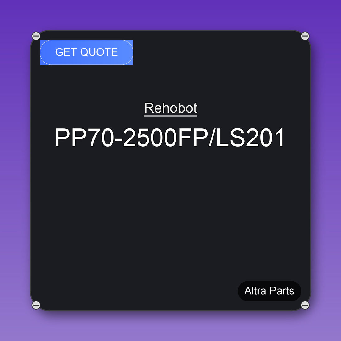 Rehobot PP70-2500FP/LS201 industrial spare part – fast international delivery & worldwide shipping