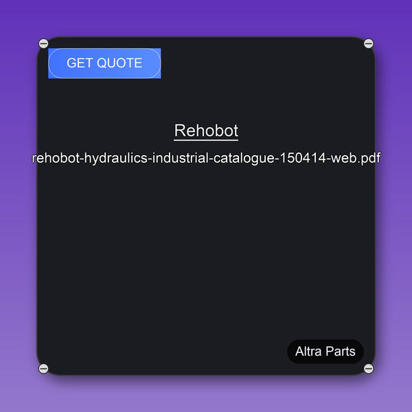 Rehobot rehobot-hydraulics-industrial-catalogue-150414-web.pdf industrial spare part – fast international delivery & worldwide shipping