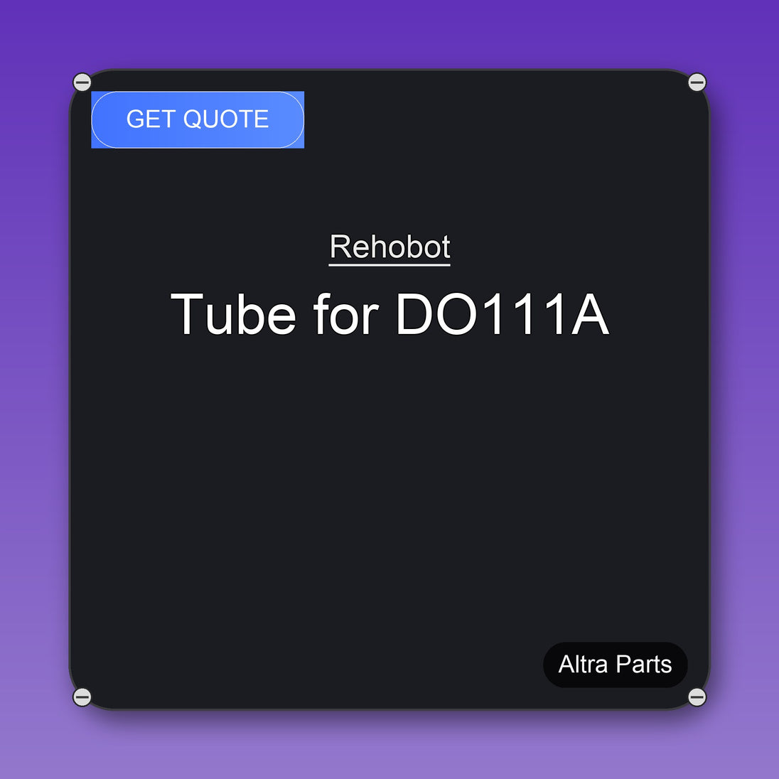Rehobot Tube for DO111A industrial spare part – fast international delivery & worldwide shipping