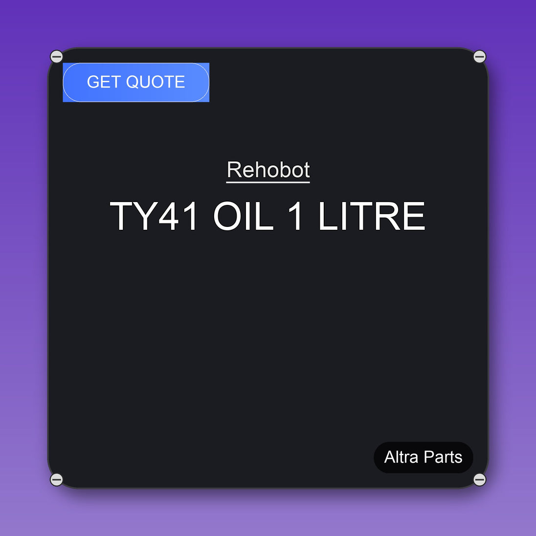 Rehobot TY41 OIL 1 LITRE industrial spare part – fast international delivery & worldwide shipping