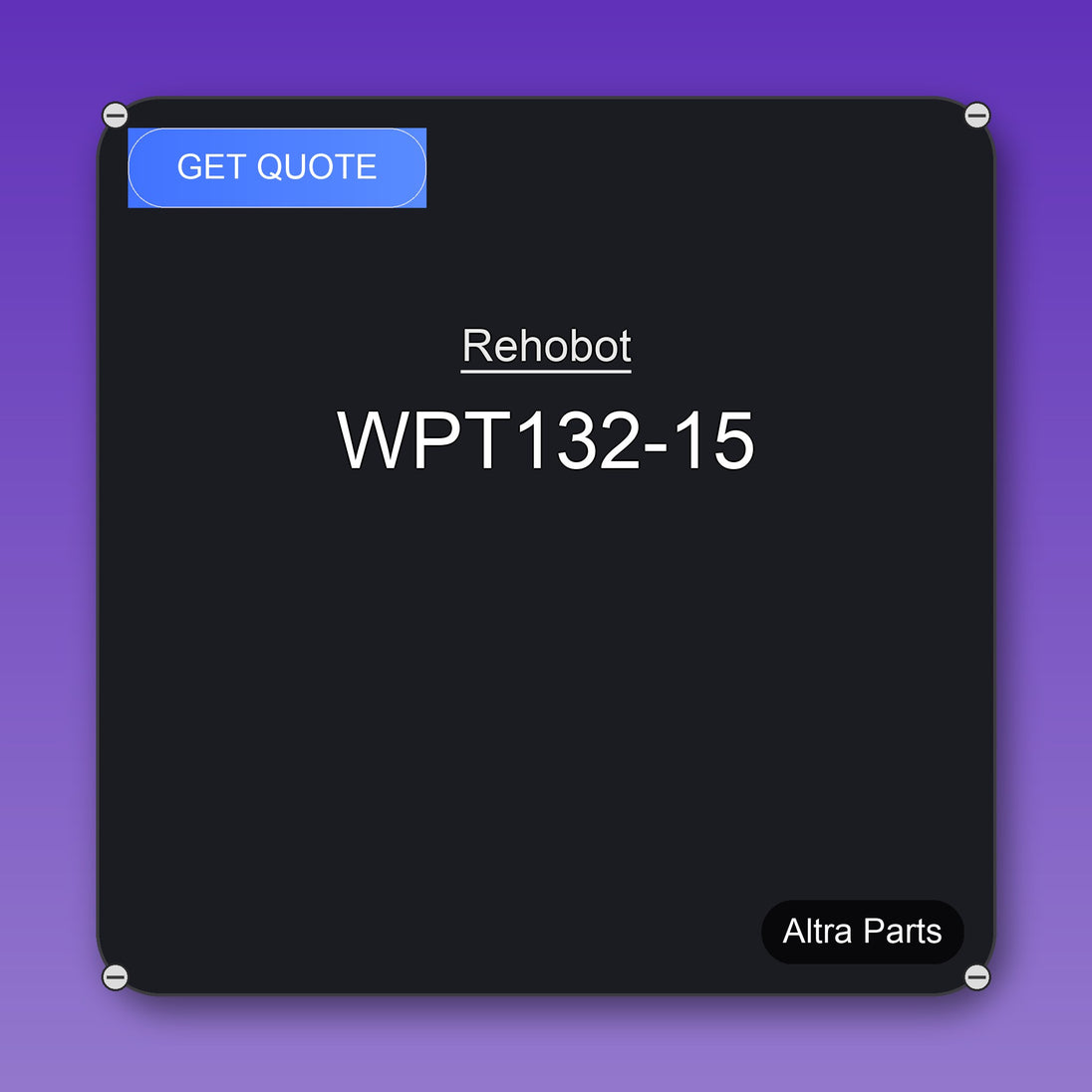 Rehobot WPT132-15 industrial spare part – fast international delivery & worldwide shipping