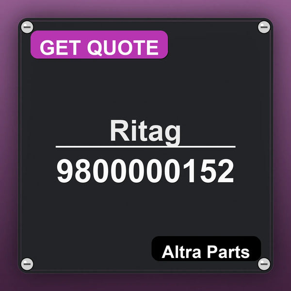 Ritag 9800000152 industrial nameplate style image – Altra Parts. GET QUOTE.