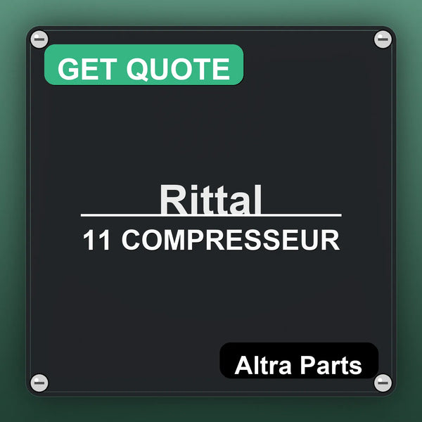 Rittal 11 COMPRESSEUR industrial nameplate style image – Altra Parts. GET QUOTE.