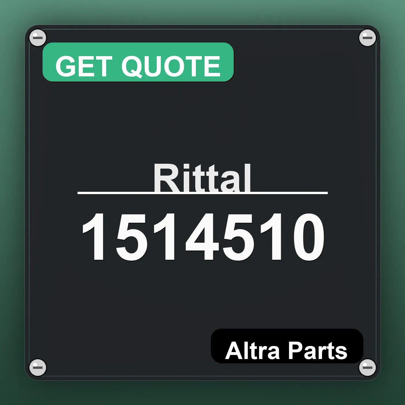 Rittal 1514510 industrial nameplate style image – Altra Parts. GET QUOTE.