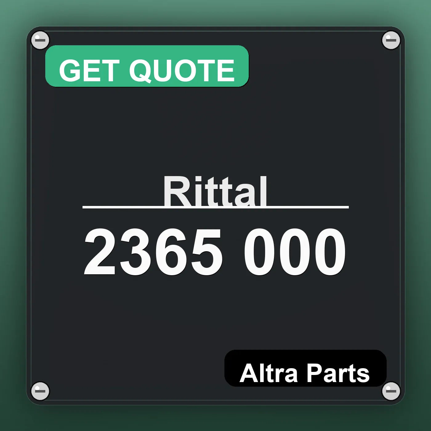 Rittal 2365 000 industrial nameplate style image – Altra Parts. GET QUOTE.