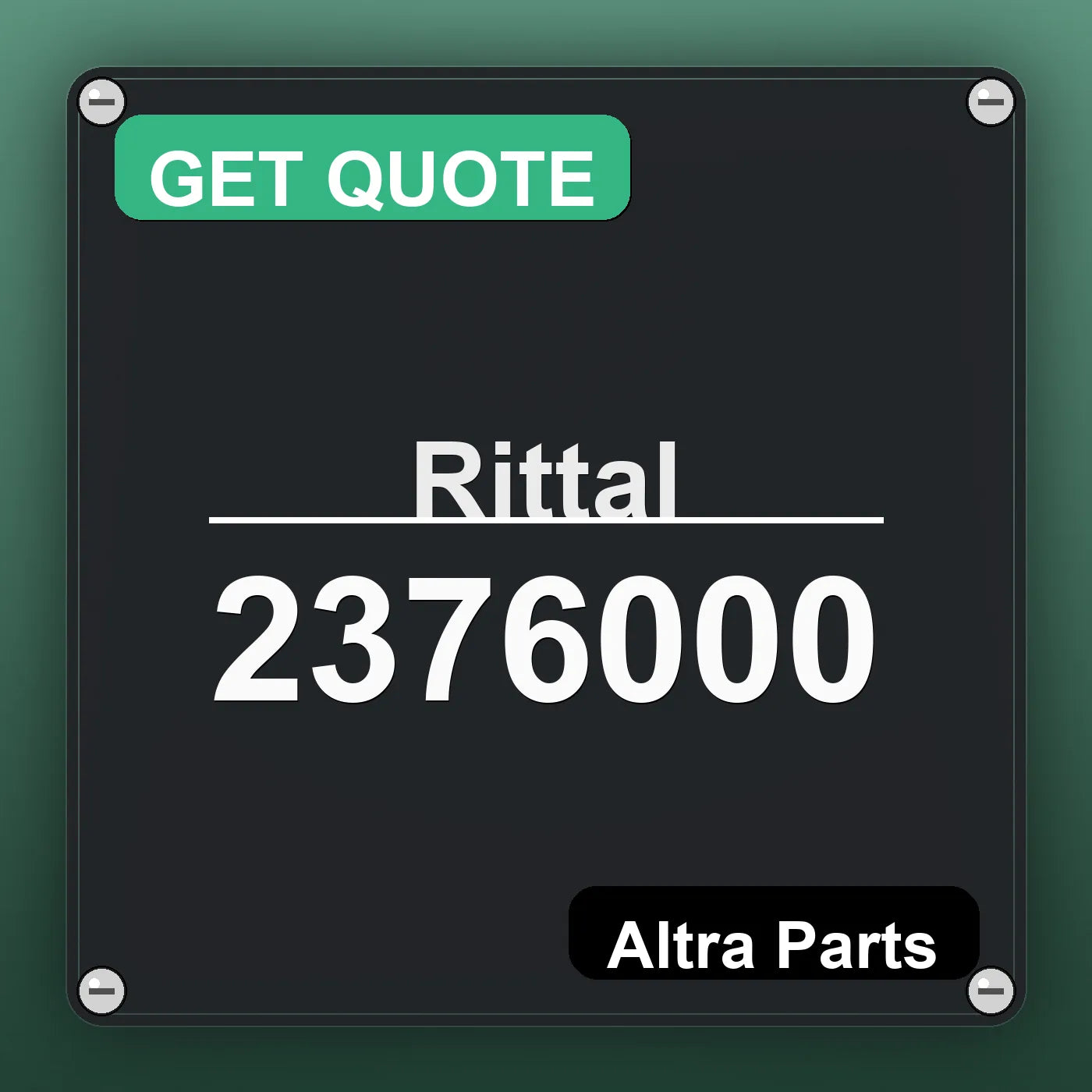 Rittal 2376000 industrial nameplate style image – Altra Parts. GET QUOTE.