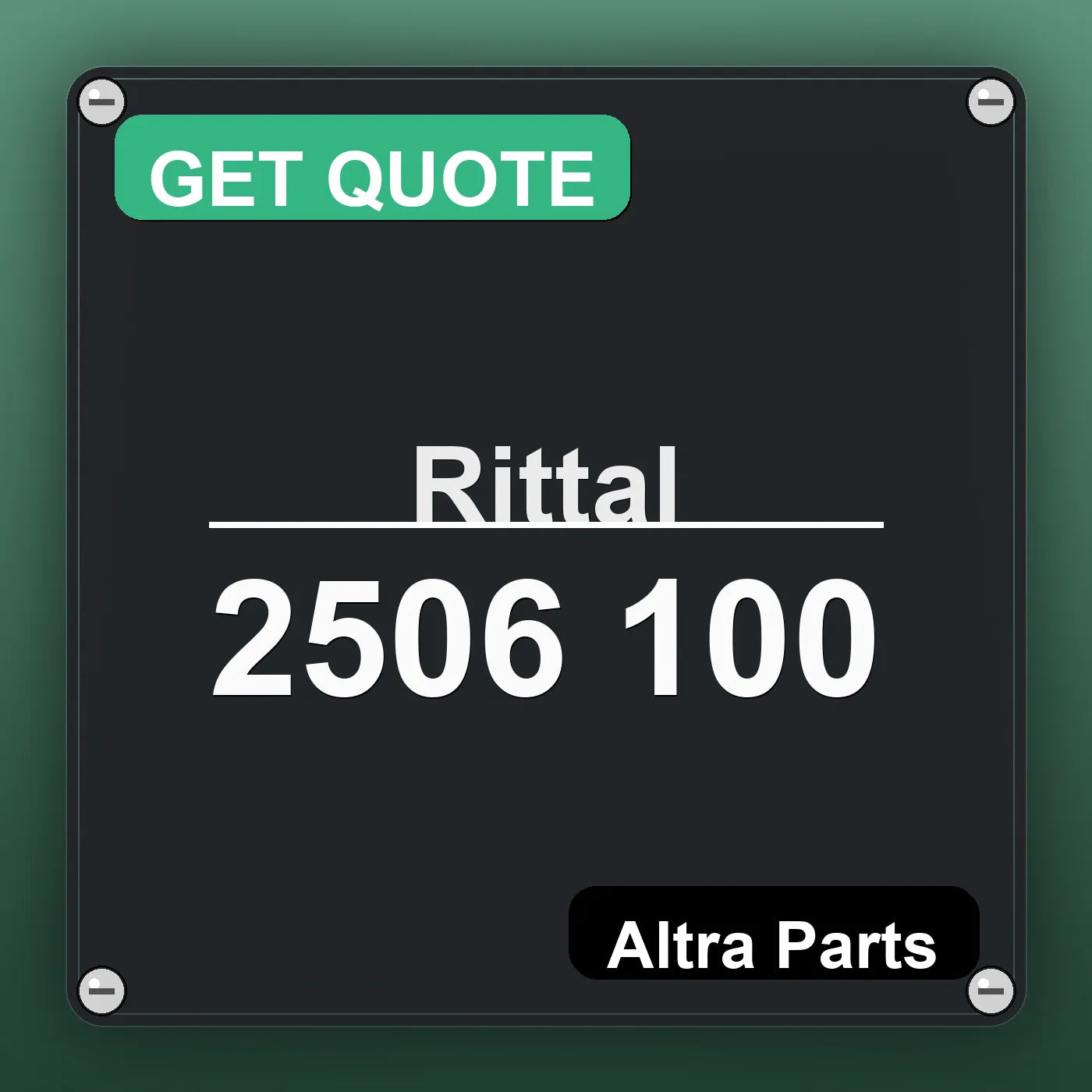 Rittal 2506 100 industrial nameplate style image – Altra Parts. GET QUOTE.