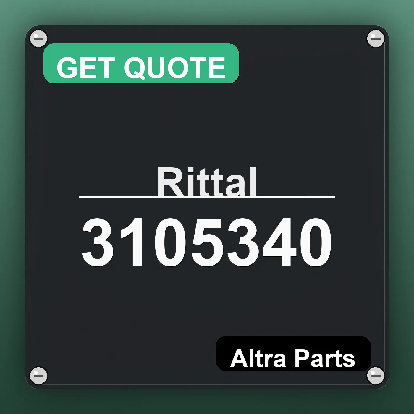 Rittal 3105340 industrial nameplate style image – Altra Parts. GET QUOTE.
