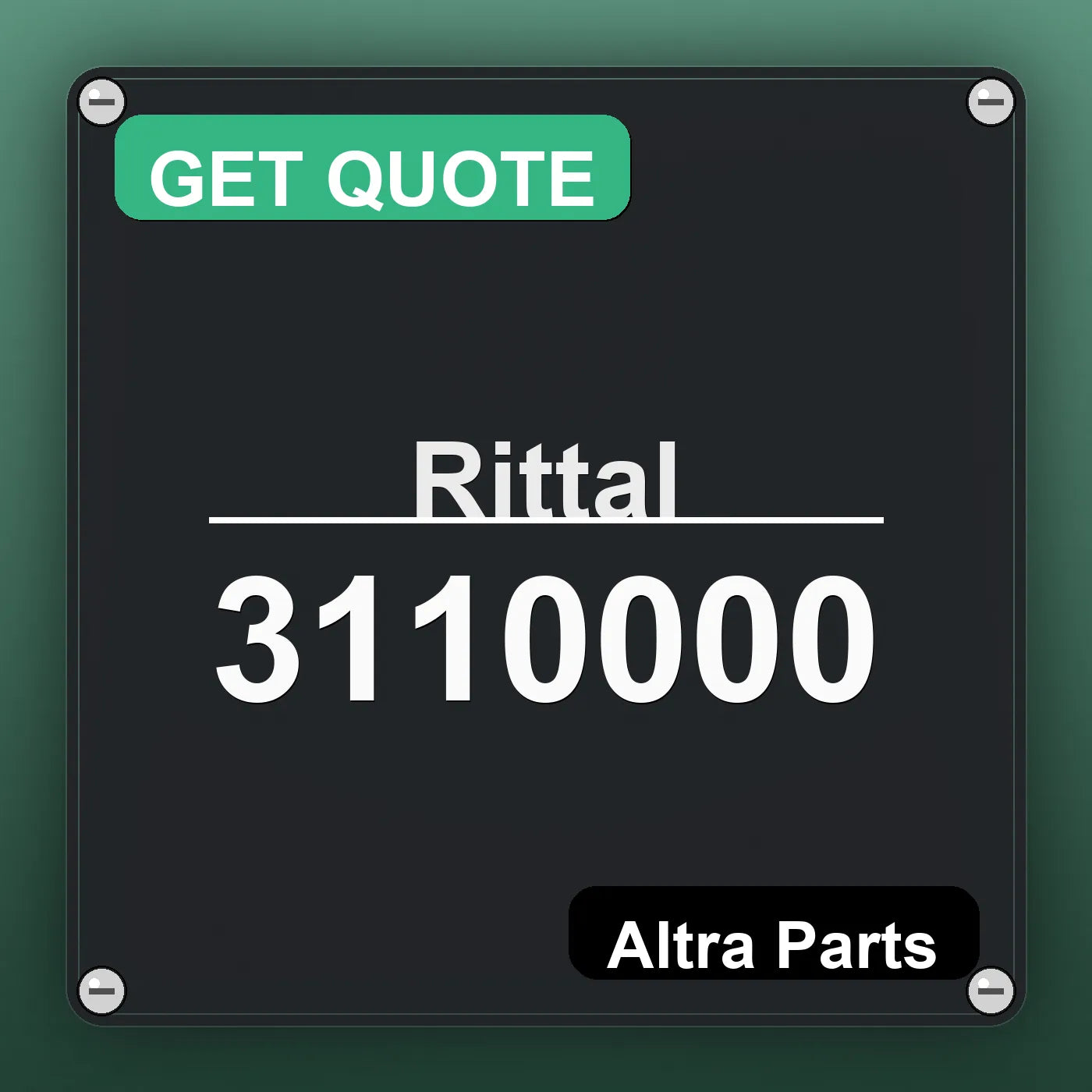 Rittal 3110000 industrial nameplate style image – Altra Parts. GET QUOTE.