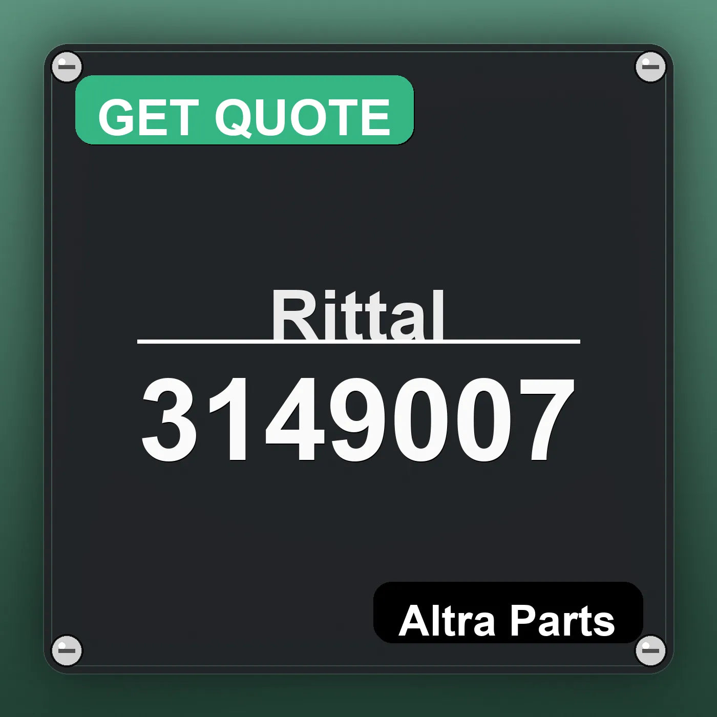 Rittal 3149007 industrial nameplate style image – Altra Parts. GET QUOTE.