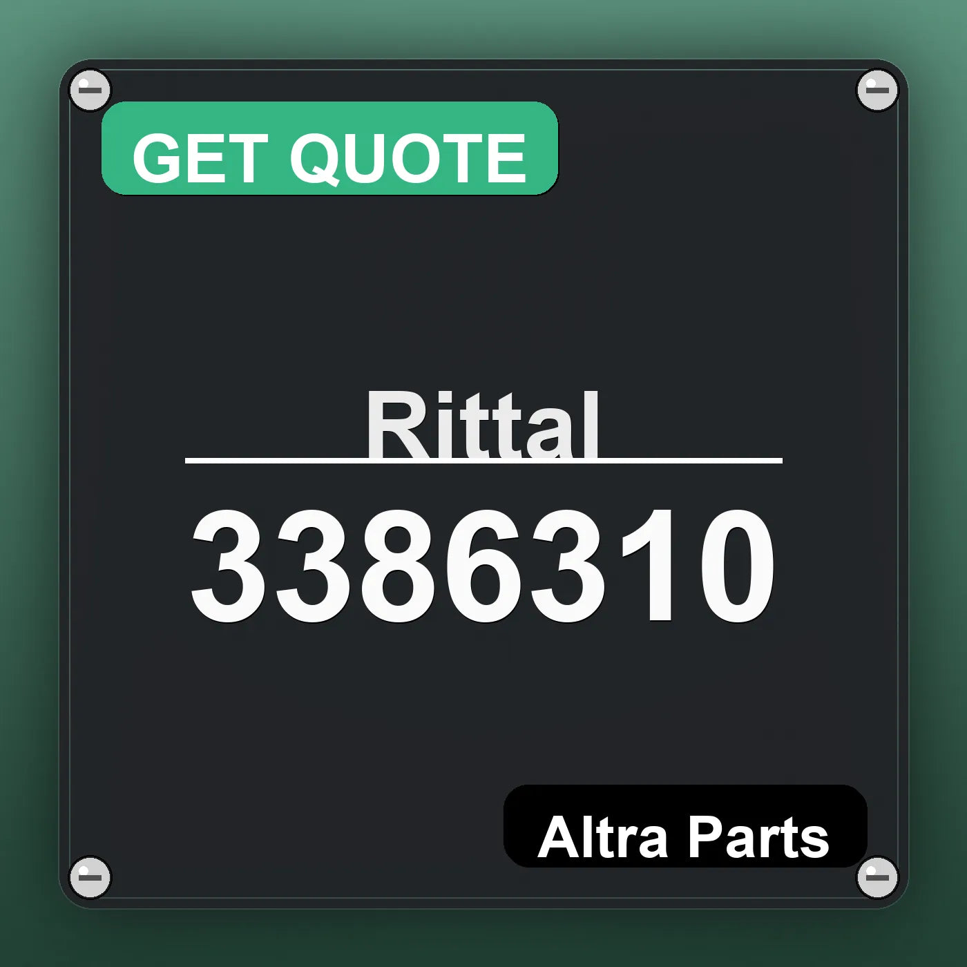 Rittal 3386310 industrial nameplate style image – Altra Parts. GET QUOTE.
