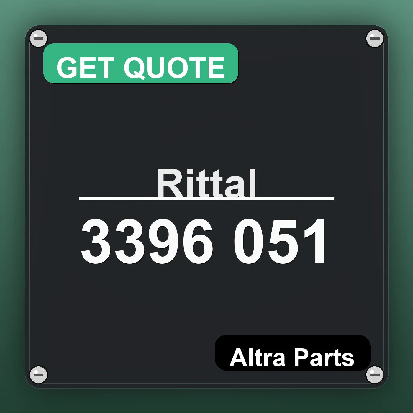 Rittal 3396 051 industrial nameplate style image – Altra Parts. GET QUOTE.