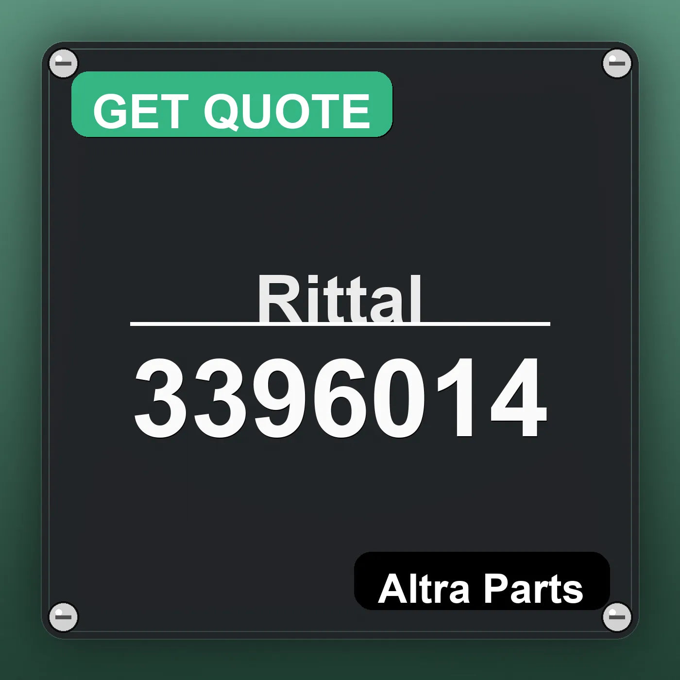 Rittal 3396014 industrial nameplate style image – Altra Parts. GET QUOTE.