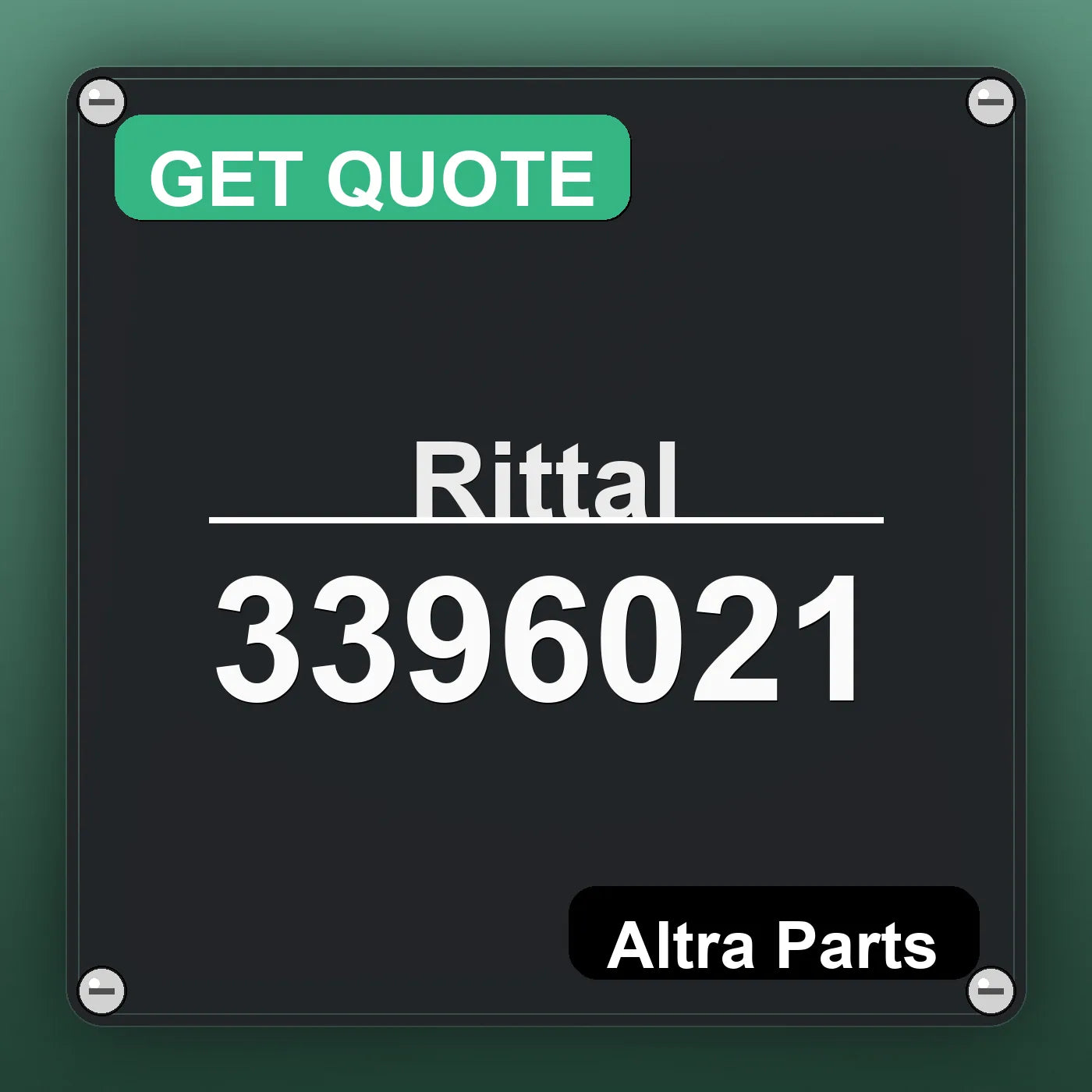Rittal 3396021 industrial nameplate style image – Altra Parts. GET QUOTE.