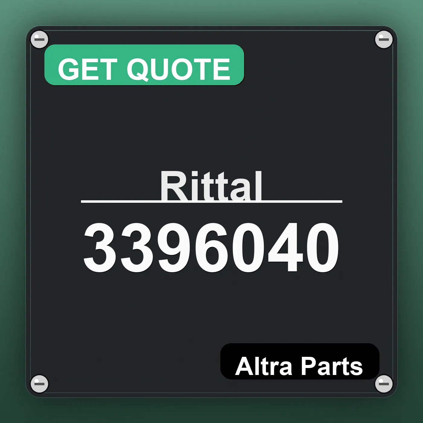 Rittal 3396040 industrial nameplate style image – Altra Parts. GET QUOTE.