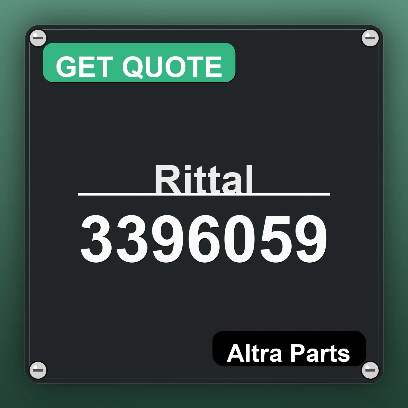 Rittal 3396059 industrial nameplate style image – Altra Parts. GET QUOTE.