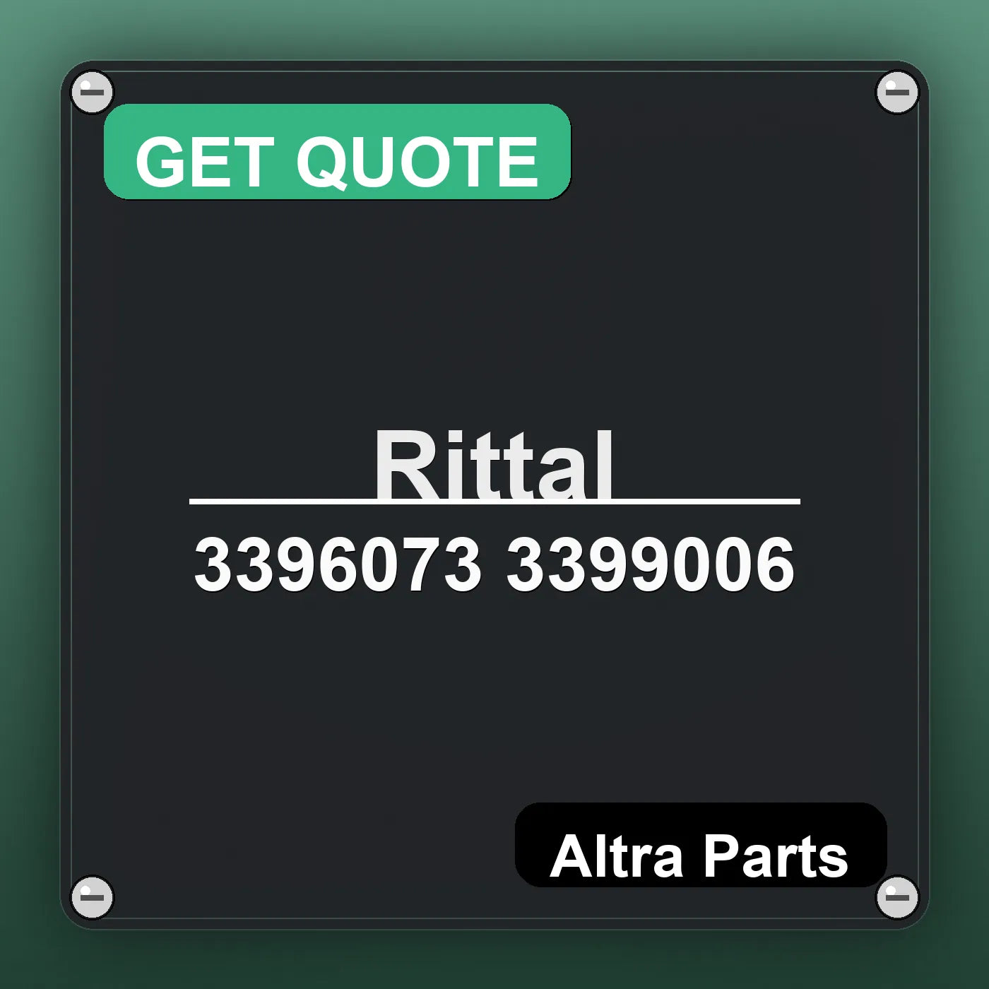 Rittal 3396073 3399006 industrial nameplate style image – Altra Parts. GET QUOTE.