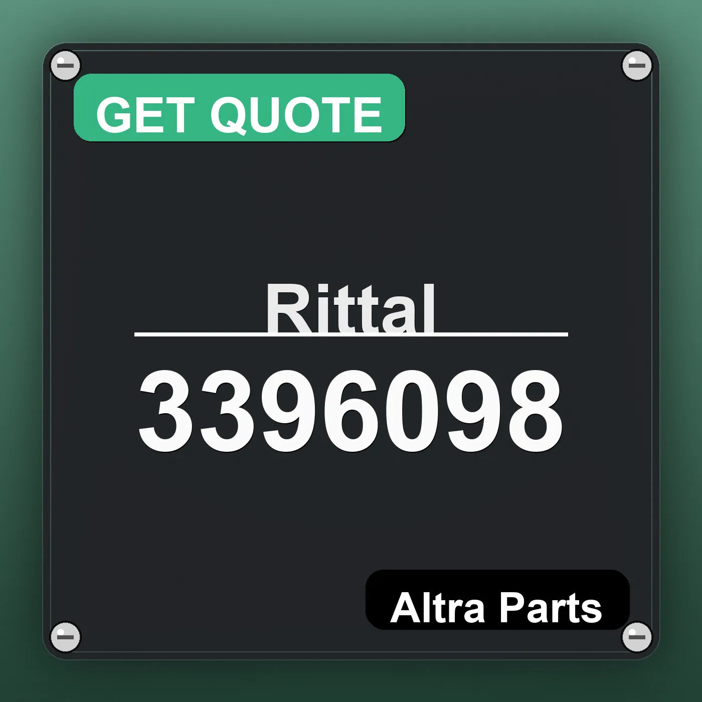 Rittal 3396098 industrial nameplate style image – Altra Parts. GET QUOTE.