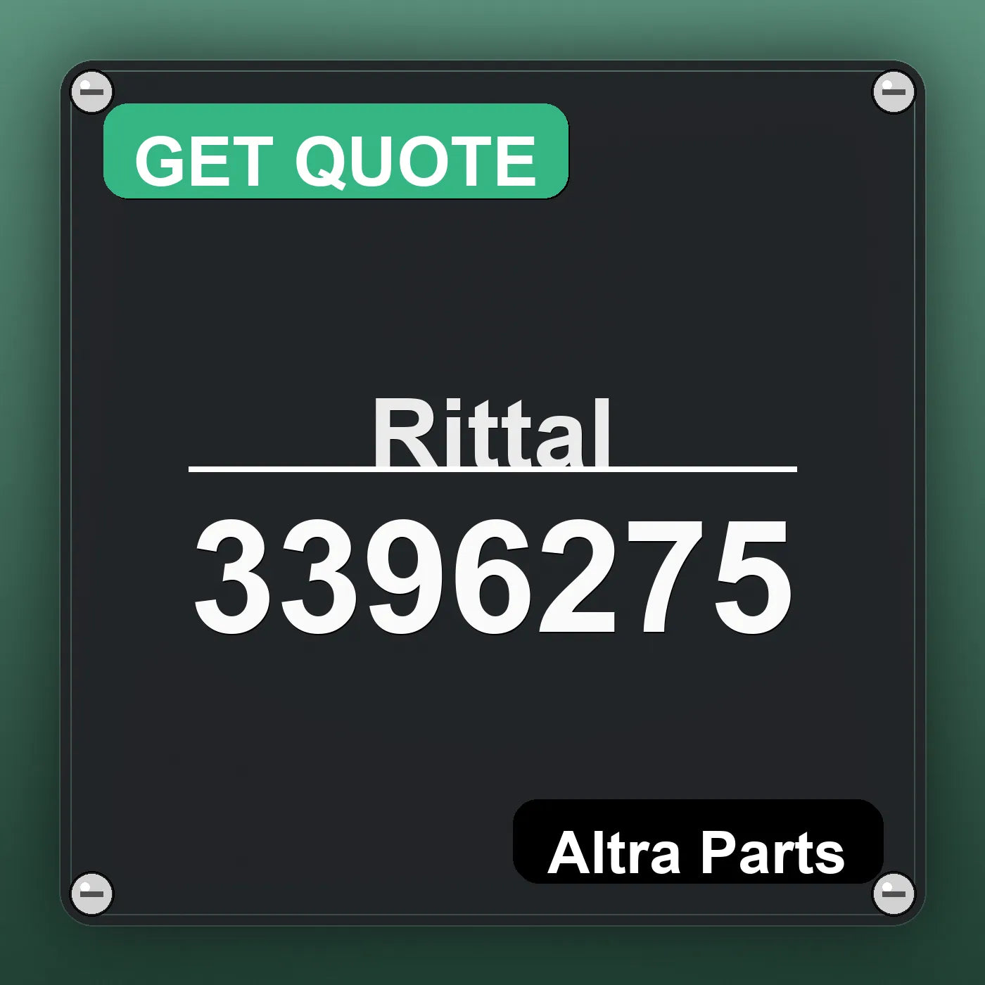 Rittal 3396275 industrial nameplate style image – Altra Parts. GET QUOTE.