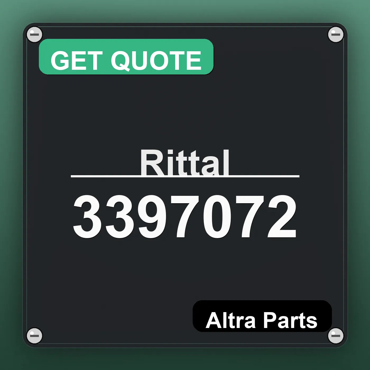 Rittal 3397072 industrial nameplate style image – Altra Parts. GET QUOTE.