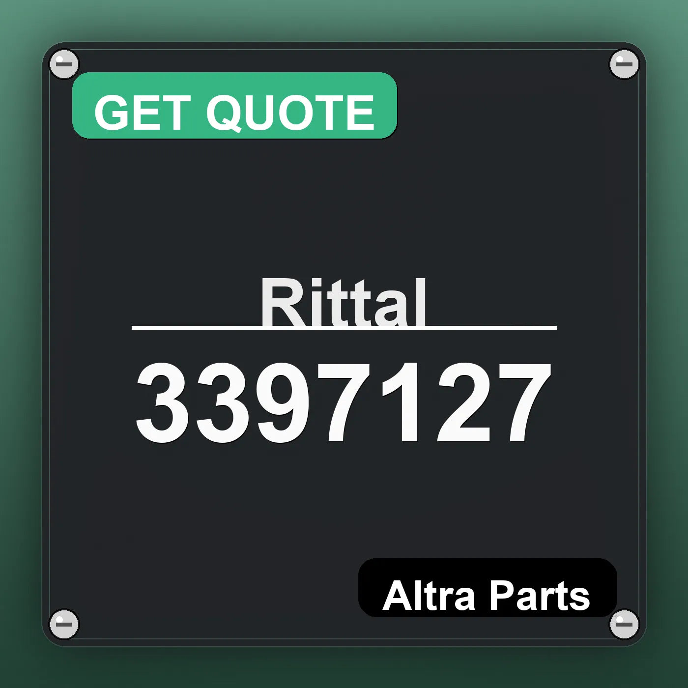 Rittal 3397127 industrial nameplate style image – Altra Parts. GET QUOTE.
