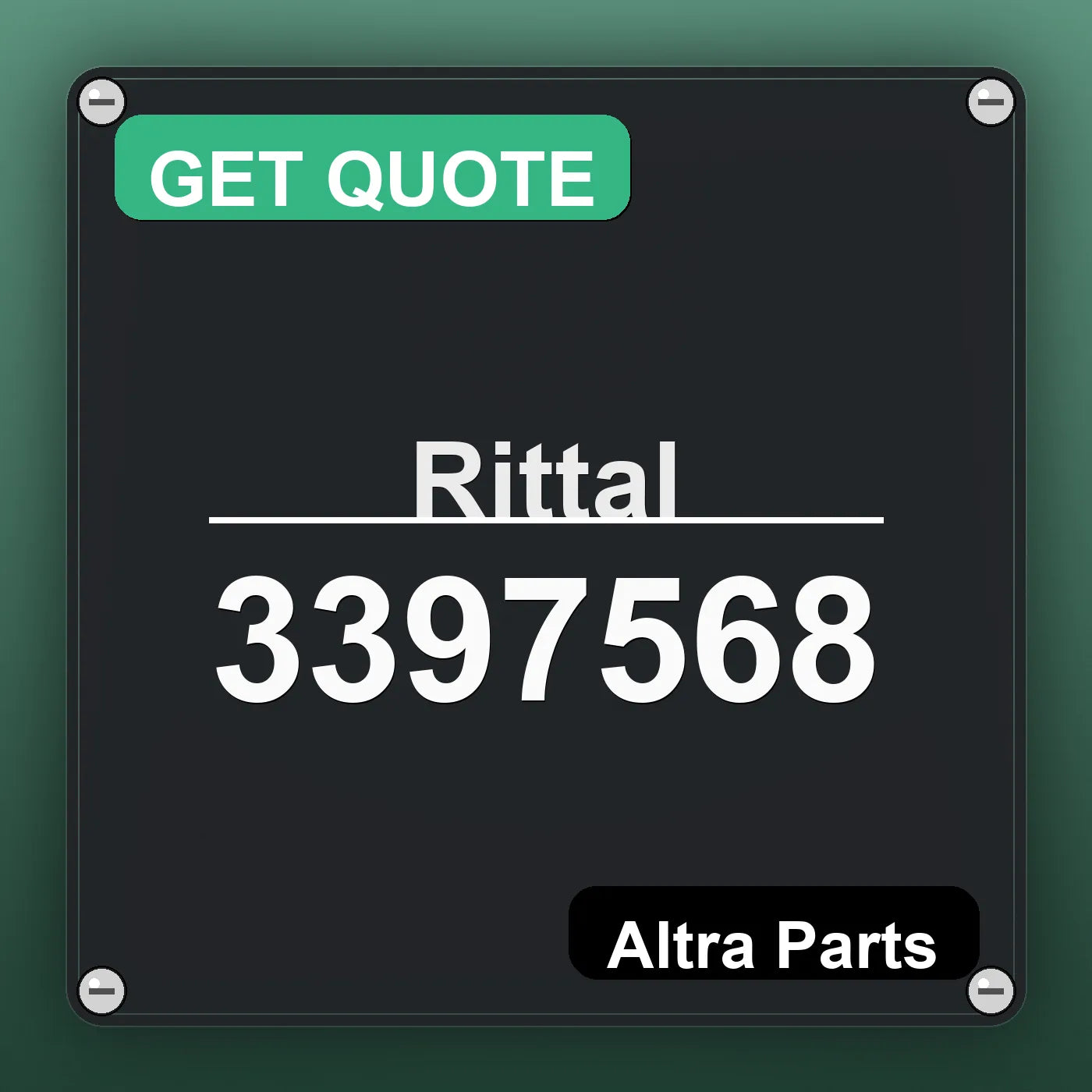 Rittal 3397568 industrial nameplate style image – Altra Parts. GET QUOTE.