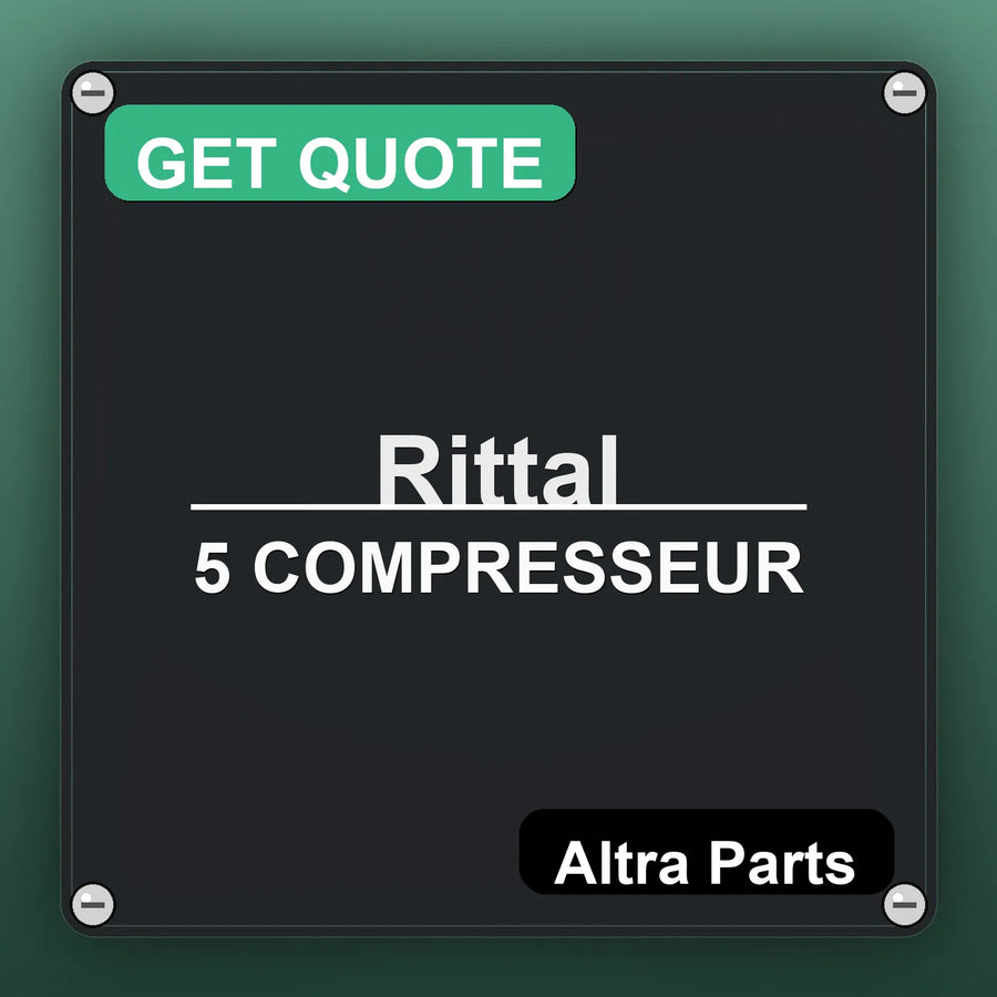 Rittal 5 COMPRESSEUR industrial nameplate style image – Altra Parts. GET QUOTE.