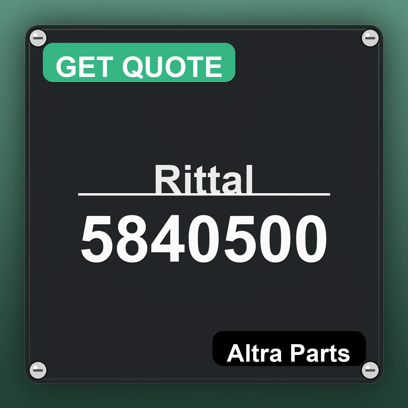Rittal 5840500 industrial nameplate style image – Altra Parts. GET QUOTE.
