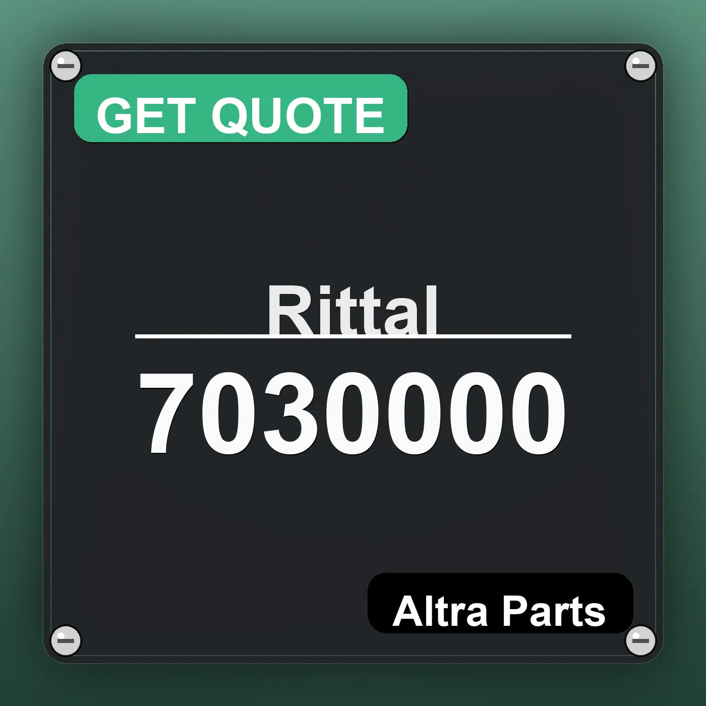 Rittal 7030000 industrial nameplate style image – Altra Parts. GET QUOTE.