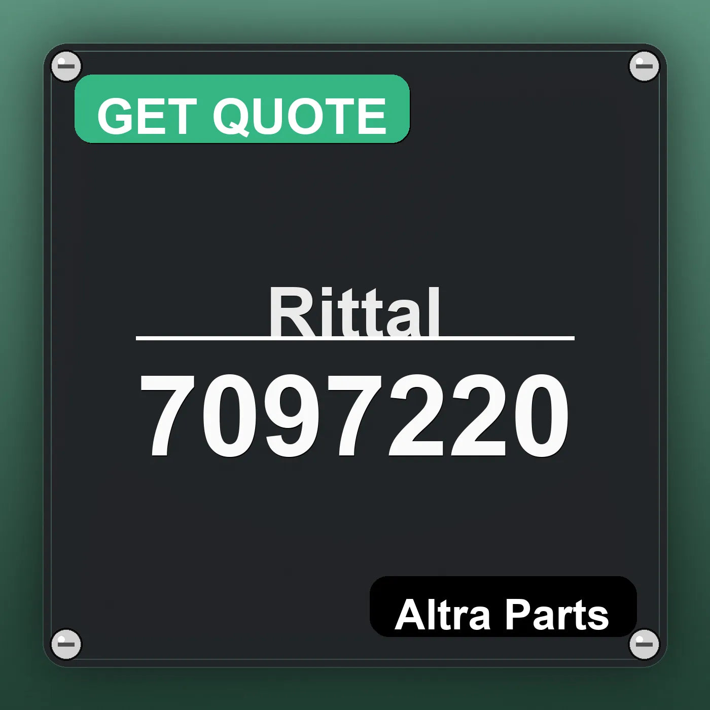 Rittal 7097220 industrial nameplate style image – Altra Parts. GET QUOTE.