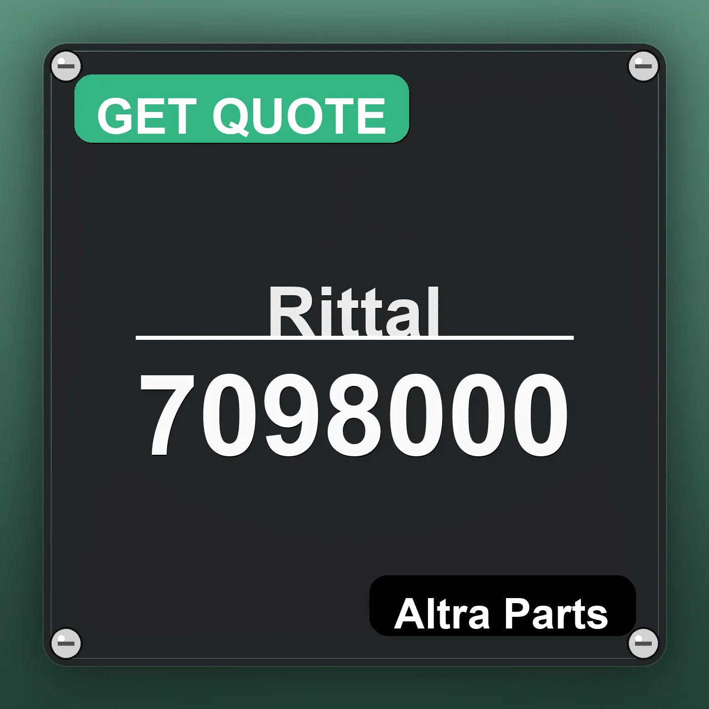 Rittal 7098000 industrial nameplate style image – Altra Parts. GET QUOTE.