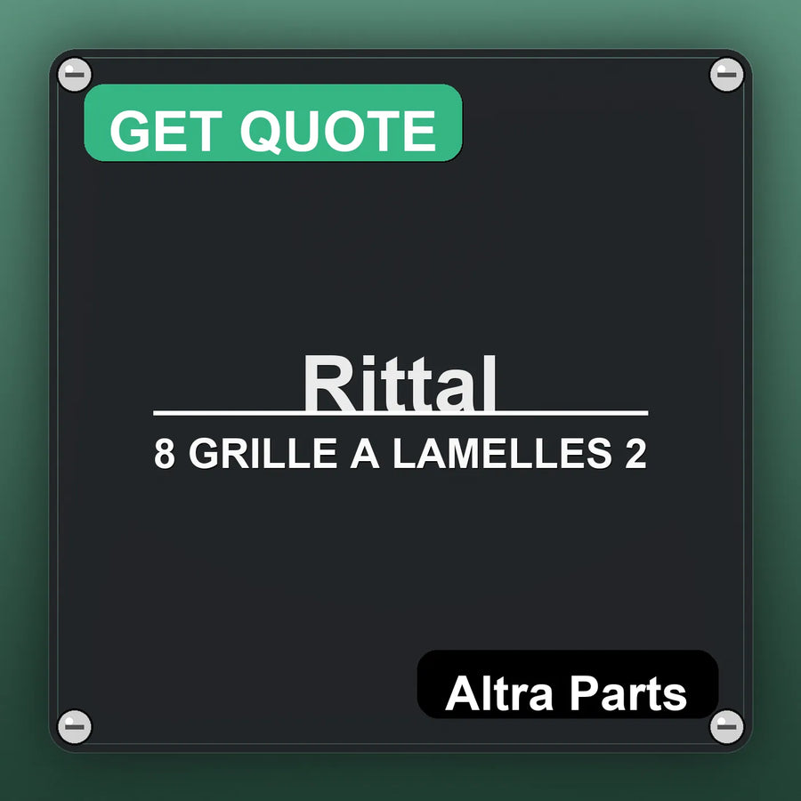 Rittal 8 GRILLE A LAMELLES 2 industrial nameplate style image – Altra Parts. GET QUOTE.
