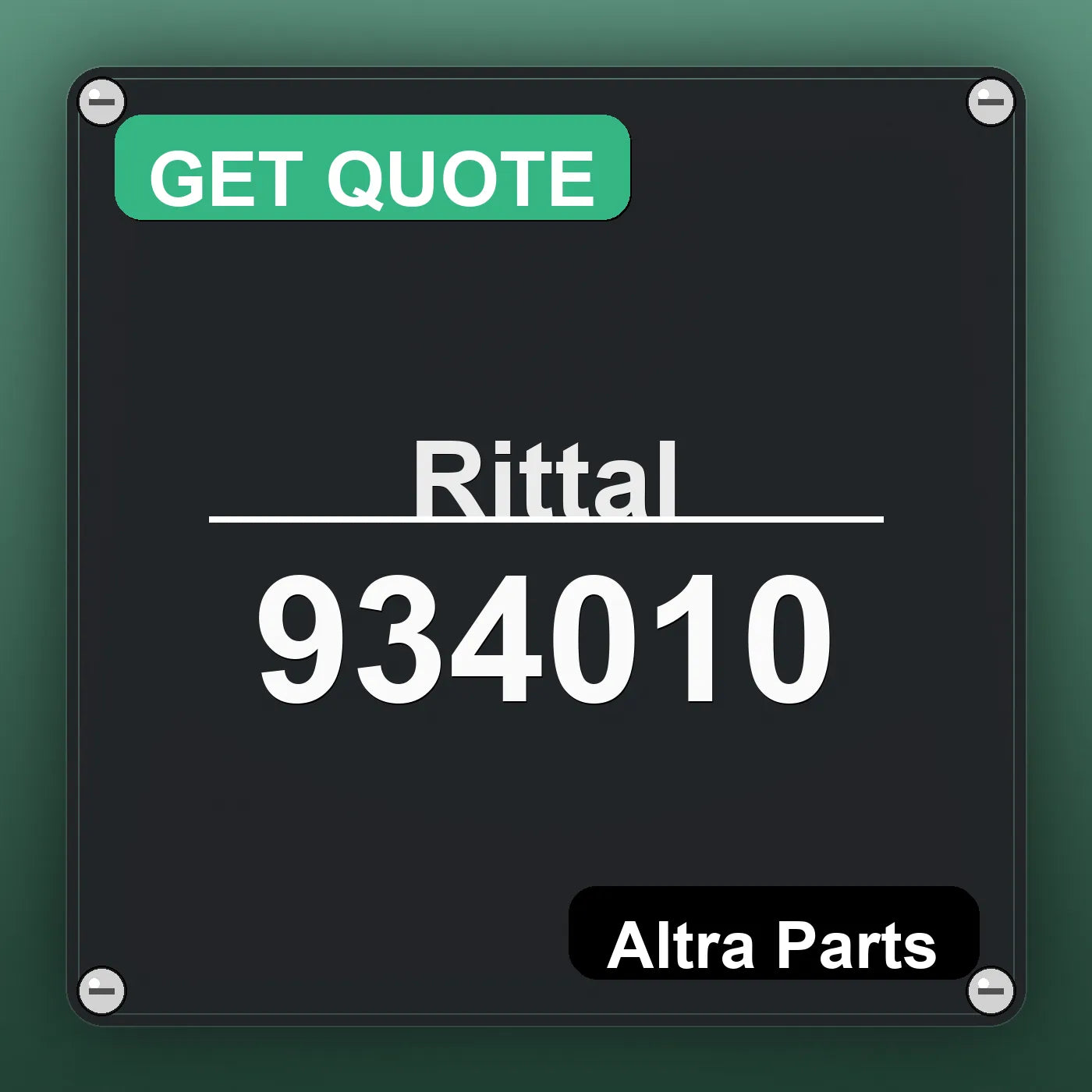 Rittal 934010 industrial nameplate style image – Altra Parts. GET QUOTE.