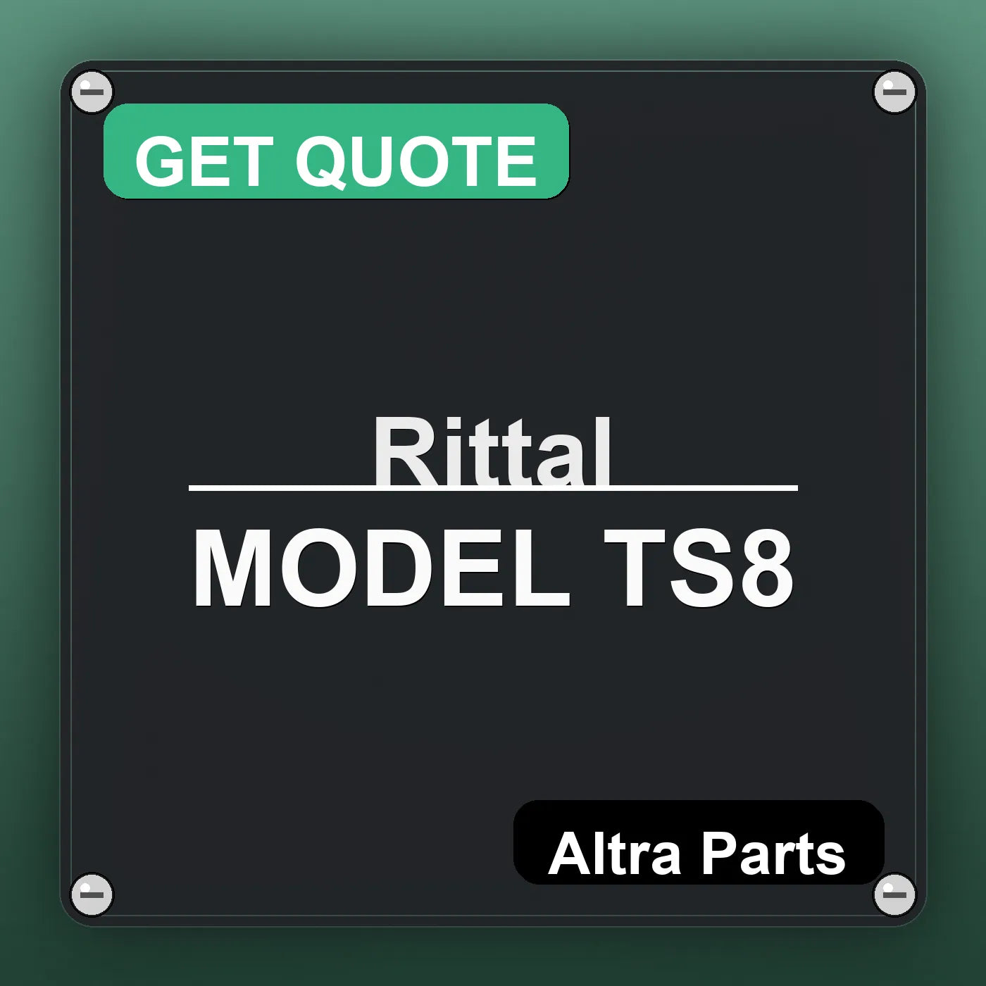 Rittal MODEL TS8 industrial nameplate style image – Altra Parts. GET QUOTE.