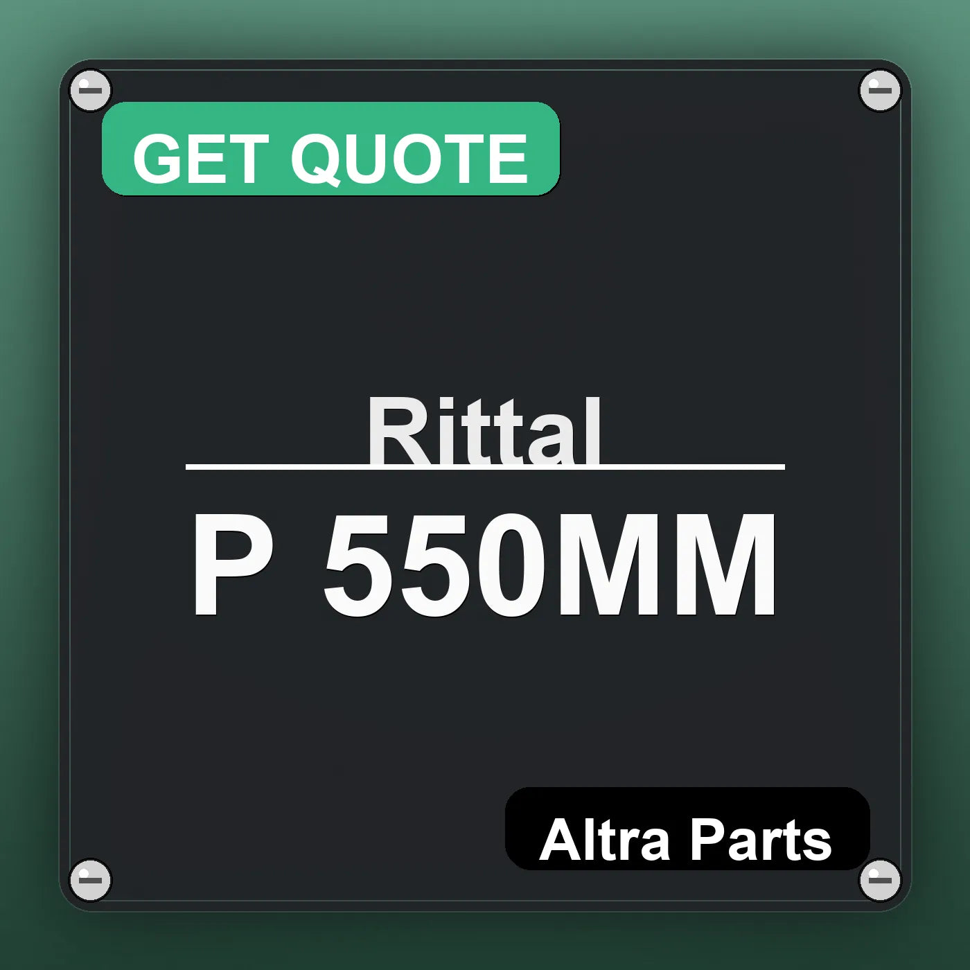 Rittal P 550MM industrial nameplate style image – Altra Parts. GET QUOTE.