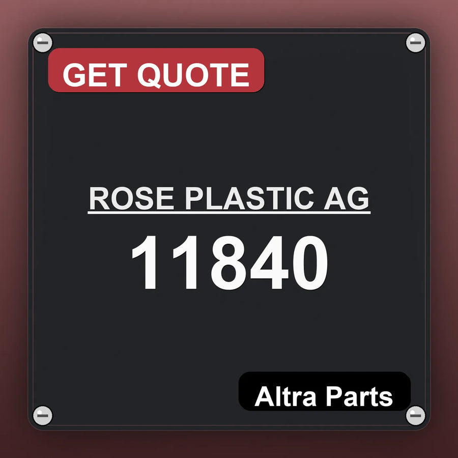 ROSE PLASTIC AG 11840 industrial nameplate style image – Altra Parts. GET QUOTE.