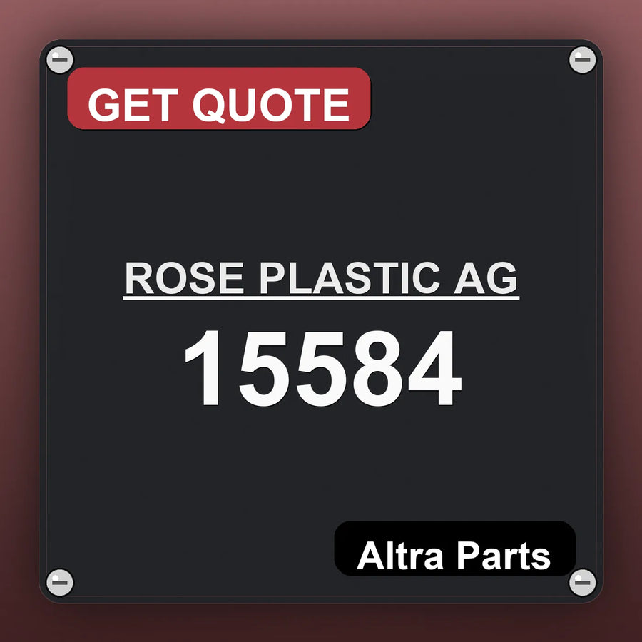 ROSE PLASTIC AG 15584 industrial nameplate style image – Altra Parts. GET QUOTE.