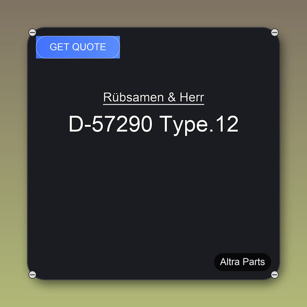 Rübsamen & Herr D-57290 Type.12 industrial spare part – fast international delivery & worldwide shipping