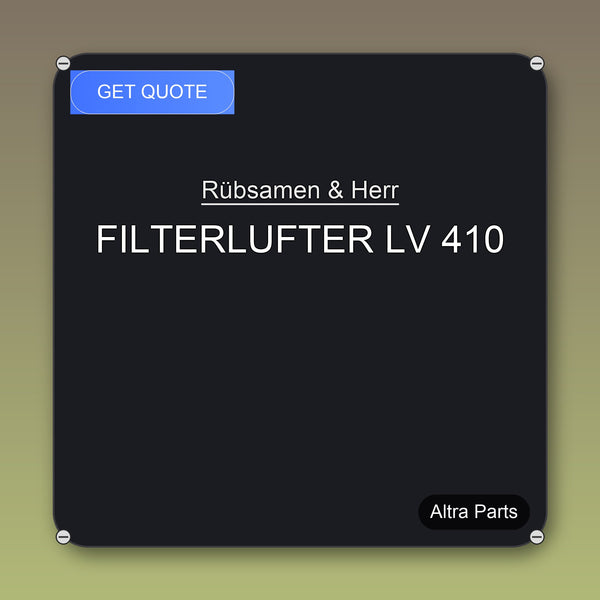 Rübsamen & Herr FILTERLUFTER LV 410 industrial spare part – fast international delivery & worldwide shipping