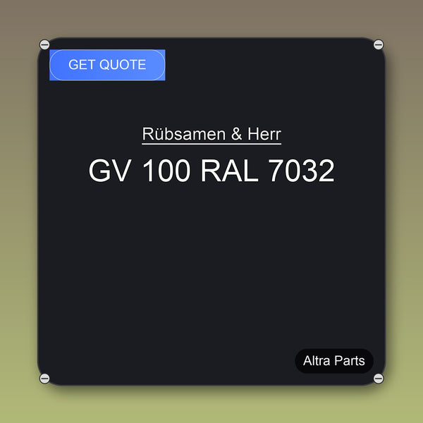 Rübsamen & Herr GV 100 RAL 7032 industrial spare part – fast international delivery & worldwide shipping