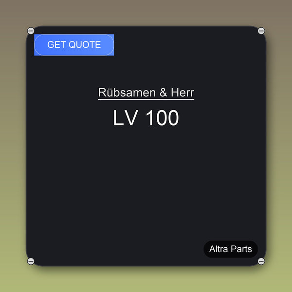 Rübsamen & Herr LV 100 industrial spare part – fast international delivery & worldwide shipping
