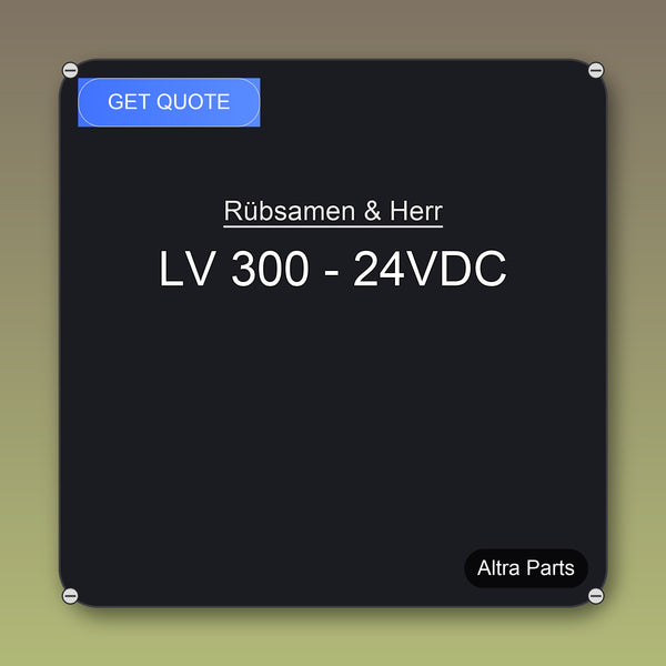 Rübsamen & Herr LV 300 - 24VDC industrial spare part – fast international delivery & worldwide shipping