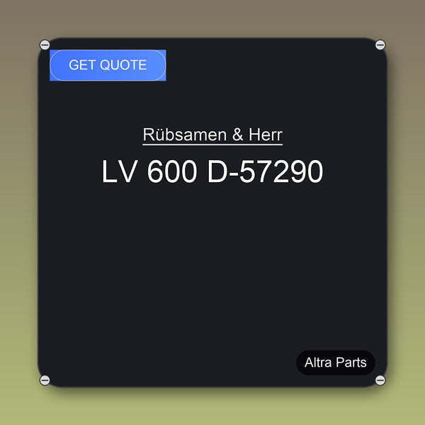 Rübsamen & Herr LV 600 D-57290 industrial spare part – fast international delivery & worldwide shipping