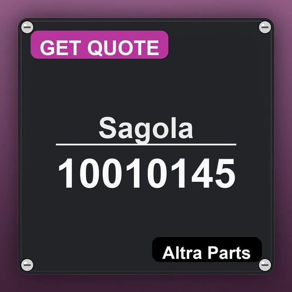 Sagola 10010145 industrial nameplate style image – Altra Parts. GET QUOTE.