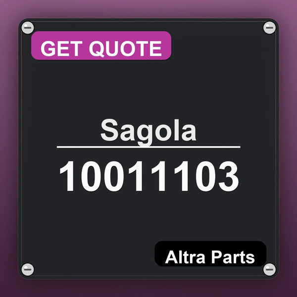 Sagola 10011103 industrial nameplate style image – Altra Parts. GET QUOTE.