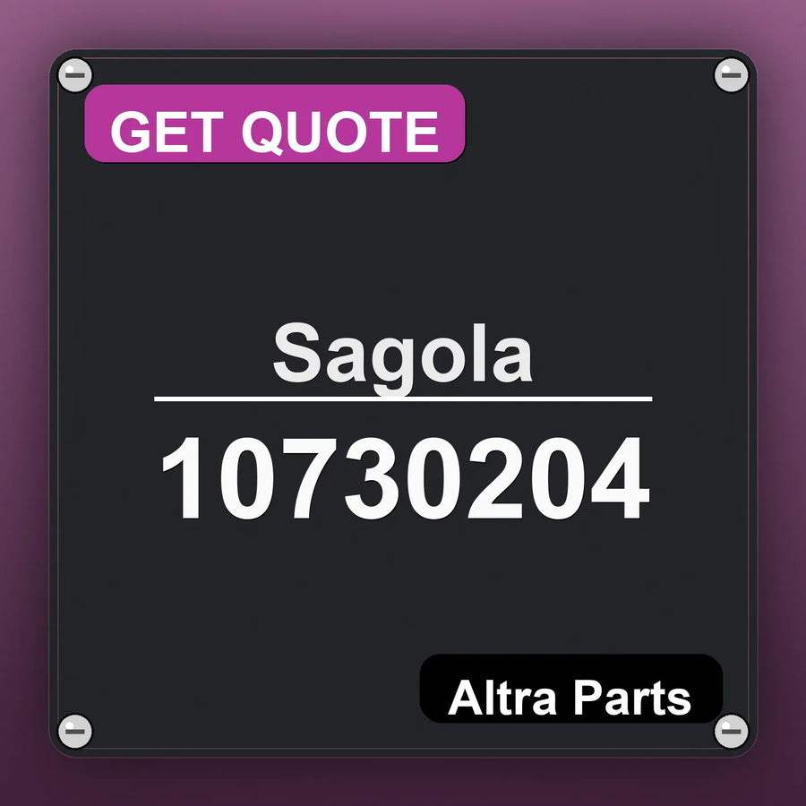Sagola 10730204 industrial nameplate style image – Altra Parts. GET QUOTE.